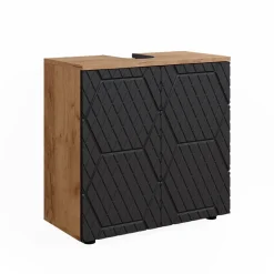 Vicco Waschbeckenunterschrank Irma Eiche Anthrazit 60 x 59 cm Badezimmer