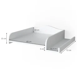 Vicco Wickelaufsatz Wickelauflage mit Ablage Wickeltischaufsatz Waschmaschine