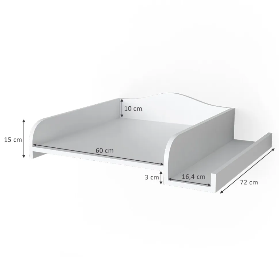 Vicco Wickelaufsatz Wickelauflage mit Ablage Wickeltischaufsatz Waschmaschine