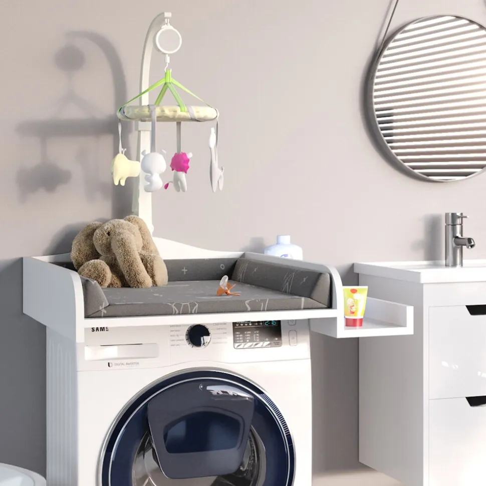 Vicco Wickelaufsatz Wickelauflage mit Ablage Wickeltischaufsatz Waschmaschine