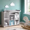 Vicco Wickelkommode Babykommode Wickelregal Oskar Simple Weiß Wickeltisch Fächer
