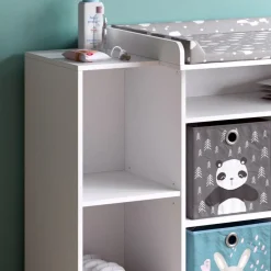 Vicco Wickelkommode Babykommode Wickelregal Oskar Simple Weiß Wickeltisch Fächer
