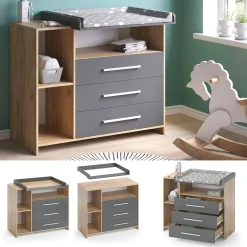 Vicco Wickelkommode Babykommode Wickelregal Oskar Babymöbel Wickeltisch