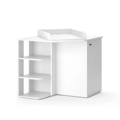 Vicco Wickelkommode Kristian Weiß 85 x 86 cm Tür offene Fächer