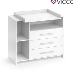 Vicco Wickelkommode Oskar Baby Wickelregal Kommode Wickeltisch Weiß