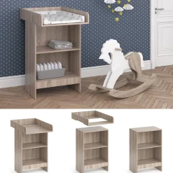Vicco Wickeltisch Wickelkommode Wickelschrank Leo Wickelaufsatz Sonoma Ablage