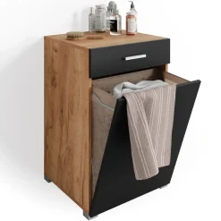 Vicco Wäschekorb Wäscheschrank Badschrank Matteo ANT/GKO Waschmaschinenschrank