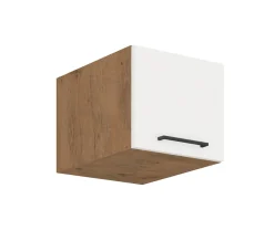 Vigo Aufsatzschrank Hochschrank 40 cm Eiche Lancelot Weiß Hochglanz Küchenzeile
