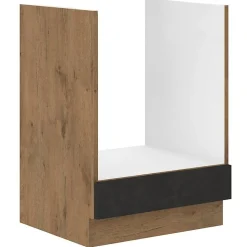 Vigo Herdunterschrank 60 cm Eiche Lancelot Matera Grau Küchenzeile Küchenblock
