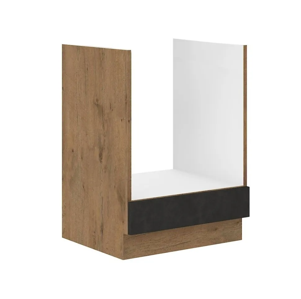 Vigo Herdunterschrank 60 cm Eiche Lancelot Matera Grau Küchenzeile Küchenblock