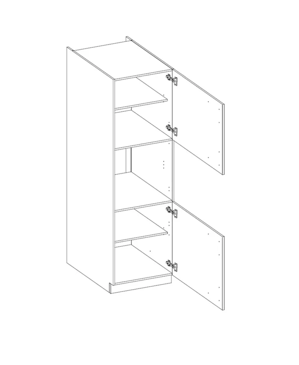 Vigo Hochschrank 60 cm Eiche Lancelot Matera Grau Küchenzeile Küchenblock Küche