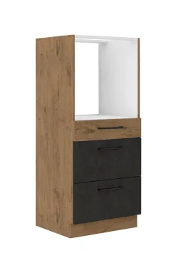 Vigo Midischrank 60 cm Eiche Lancelot Matera Grau Küchenzeile Küchenblock Küche
