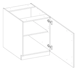 Vigo Unterschrank 60 cm Eiche Lancelot Matera Grau Küchenzeile Küchenblock Küche