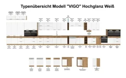 Vigo Unterschrank Regal 30 cm Eiche Lancelot Küchenzeile Küchenblock Küche