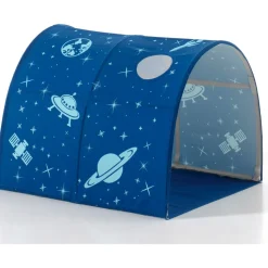 Vipack Spielbett Pino inkl. Rutsche, Kiefer massiv natur mit Vorhang und Tunnel - Dessin Astro