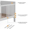 Vitalispa Babybett Ajaton Weiß 144,4 x 83 cm