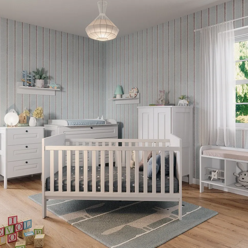Vitalispa Babybett Ajaton Weiß 144,4 x 83 cm