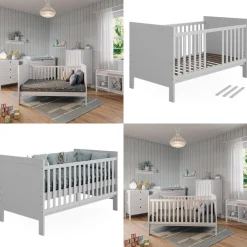 Vitalispa Babybett Ajaton Weiß 144,4 x 83 cm