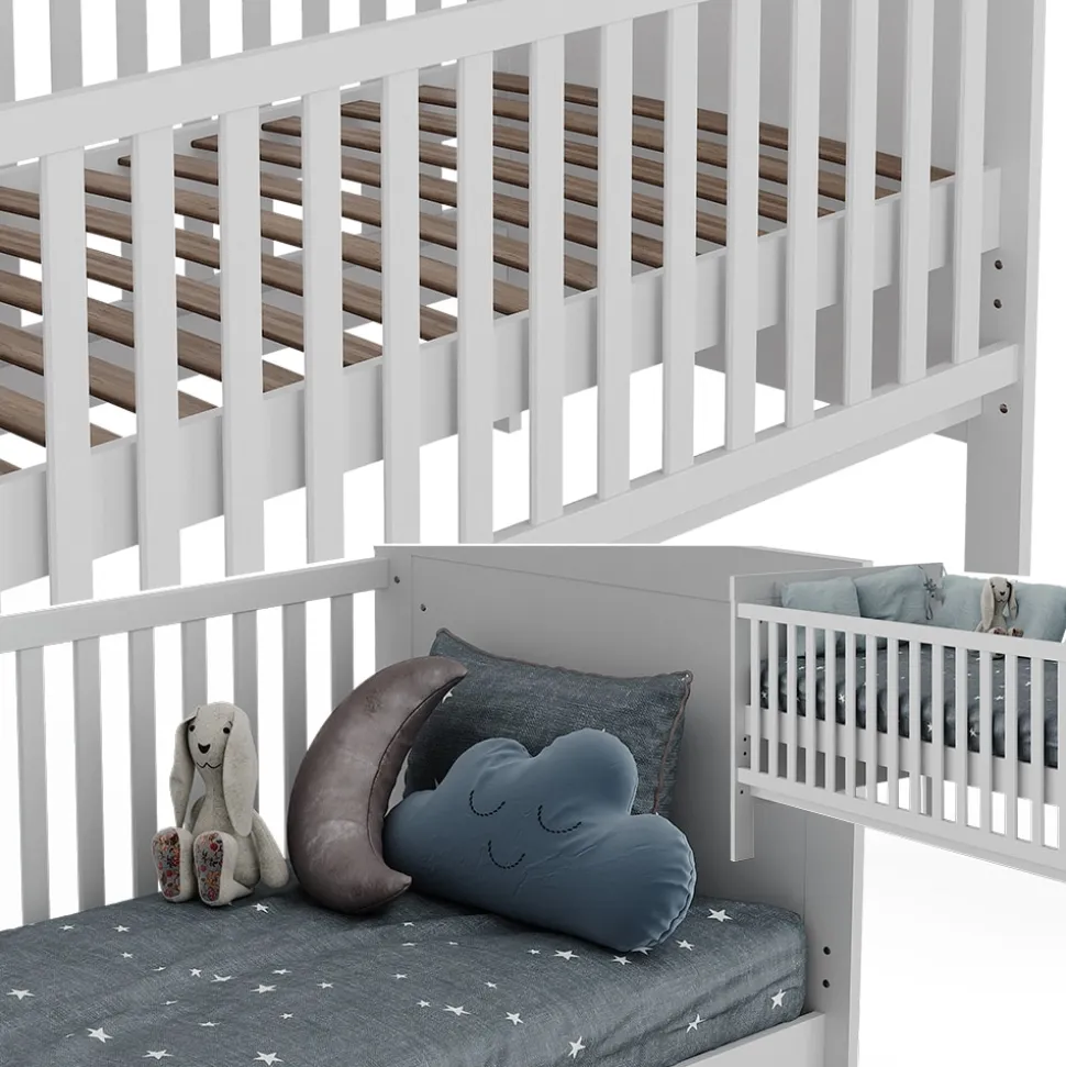 Vitalispa Babybett Ajaton Weiß 144,4 x 83 cm