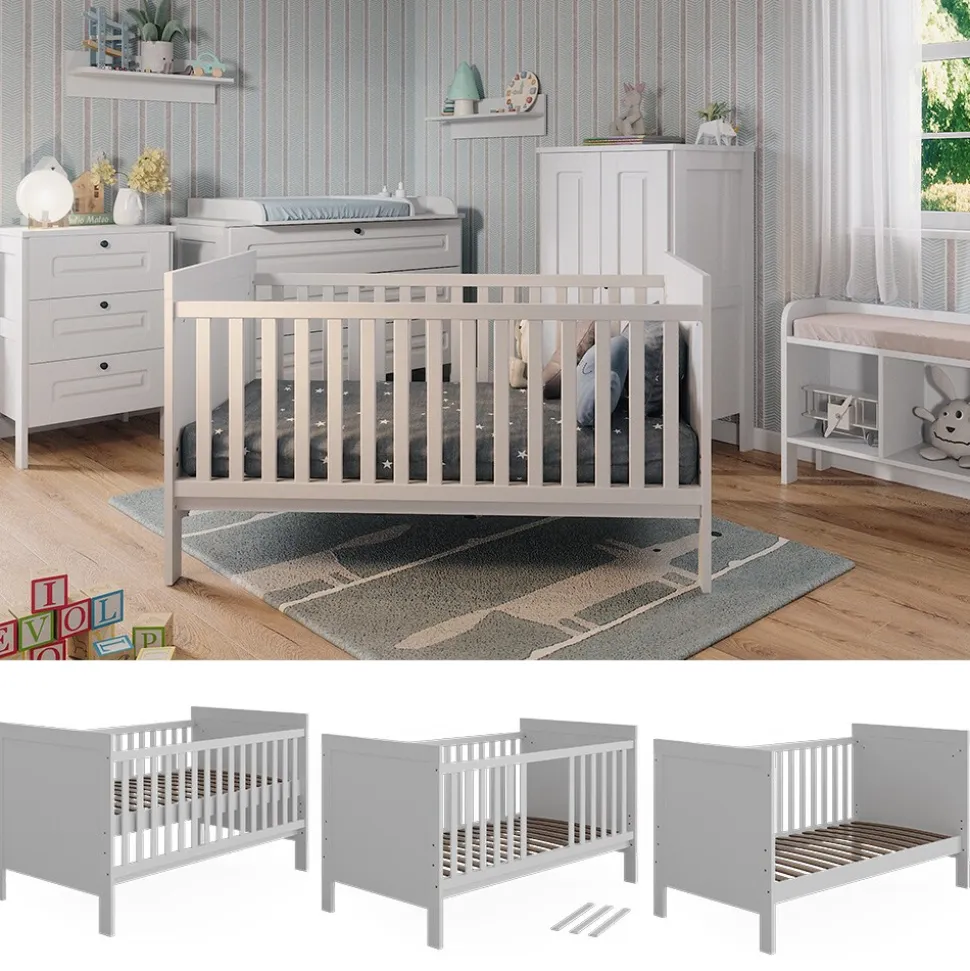 Vitalispa Babybett Ajaton Weiß 144,4 x 83 cm