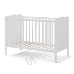 VitaliSpa Gitterbett Babybett Kinderbett Tobi Kombinationsbett umbaubar Weiß