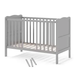 VitaliSpa Gitterbett Babybett Kinderbett Tobi Kombinationsbett umbaubar Weiß