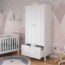Vitalispa Kinderkleiderschrank Ajaton Weiß 83,3 x 187 cm