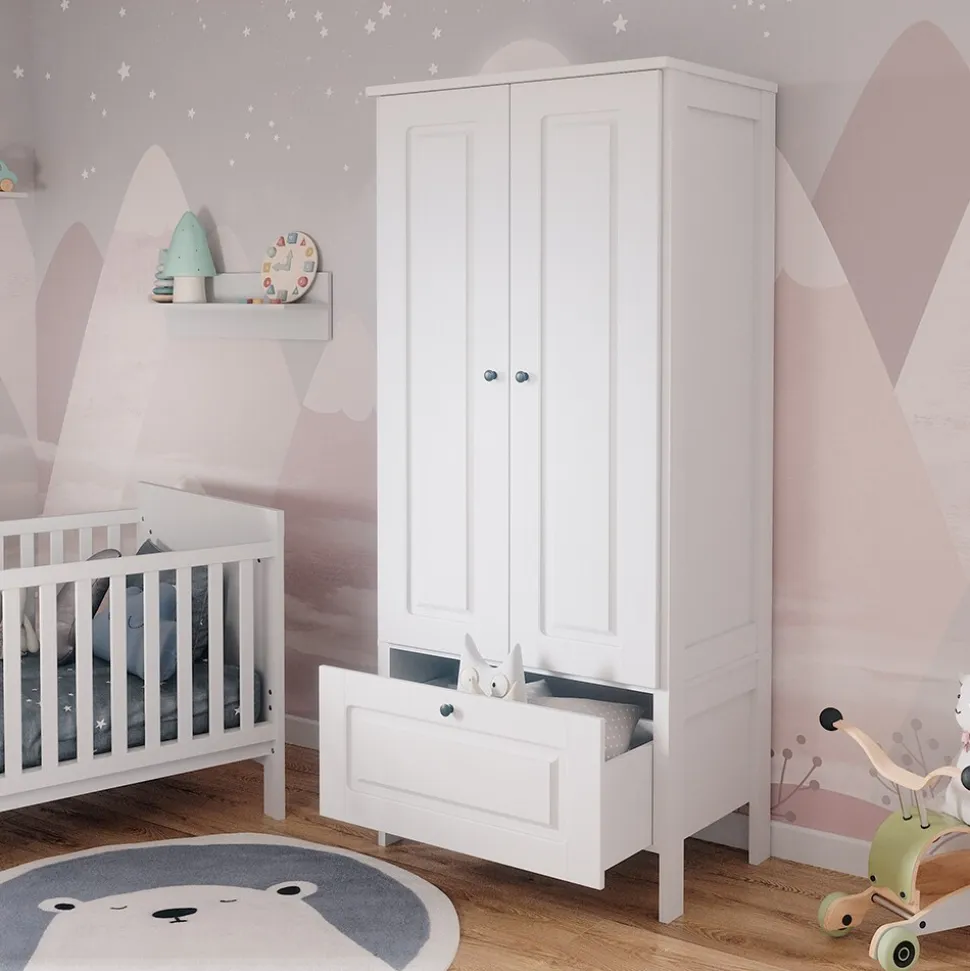 Vitalispa Kinderkleiderschrank Ajaton Weiß 83,3 x 187 cm
