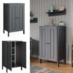 Vitalispa Kinderkleiderschrank Ajaton Grau 70 x 120,6 cm