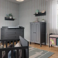 Vitalispa Kinderkleiderschrank Ajaton Grau 70 x 120,6 cm