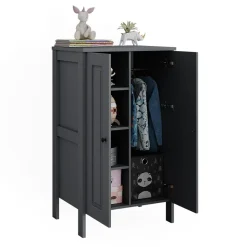 Vitalispa Kinderkleiderschrank Ajaton Grau 70 x 120,6 cm