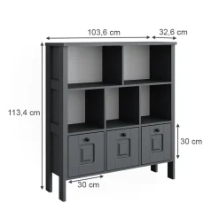 Vitalispa Kinderregal Ajaton Grau 103,6 x 113,4 cm