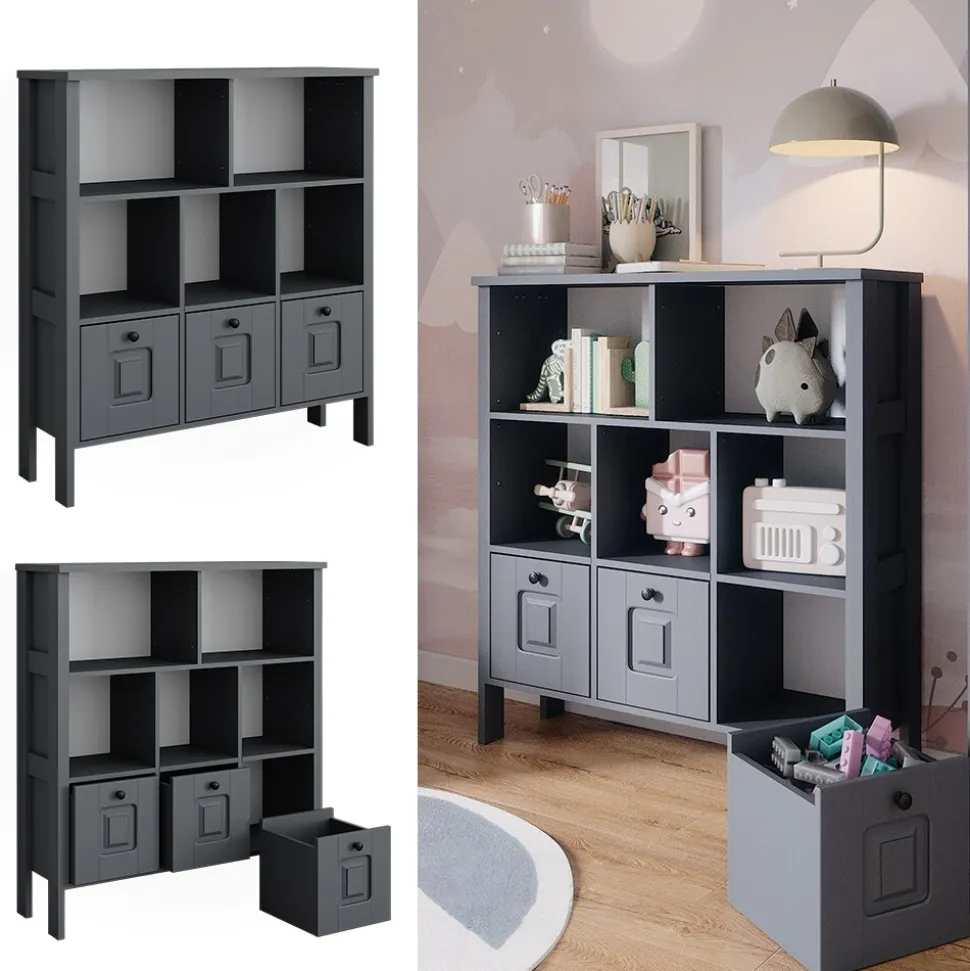 Vitalispa Kinderregal Ajaton Grau 103,6 x 113,4 cm