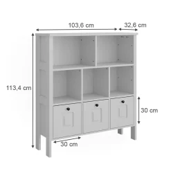 Vitalispa Kinderregal Ajaton Weiß 103,6 x 113,4 cm