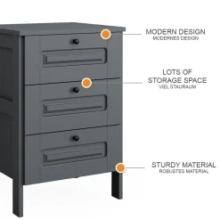 Vitalispa Kommode Ajaton Grau 60 x 88,4 cm