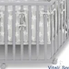 VITALISPA Laufgitter 6-eckig grau mit Laufgittereinlage Laufstall Krabbelgitter