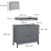 Vitalispa Wickelkommode Ajaton Grau 108 x 98 cm