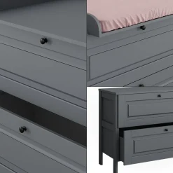 Vitalispa Wickelkommode Ajaton Grau 108 x 98 cm