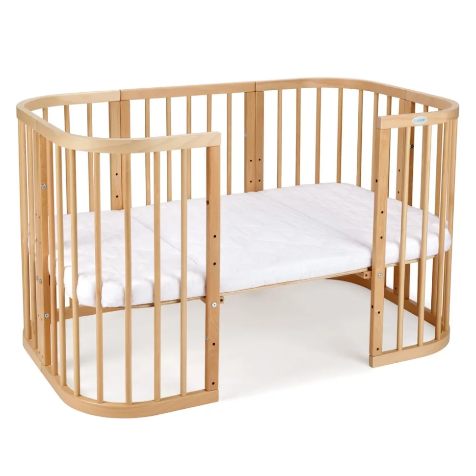 Waldin Babybett Kinderbett 7in1 mit Matratze, mitwachsendes Kinder-Bett