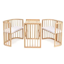 Waldin Babybett Kinderbett 7in1 mit Matratze, mitwachsendes Kinder-Bett