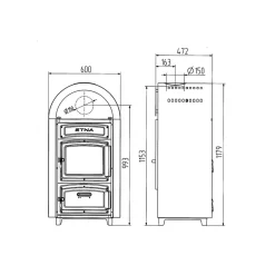 WAMSLER Hüttenofen Etna - Gusseisen schwarz, 9 kW