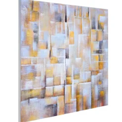 Wandbild Cubes, 100% handgemaltes Ölgemälde Gemälde XL, 100x100cm