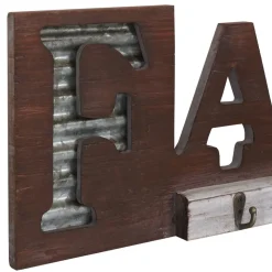 Wandgarderobe MCW-A91 Family, Garderobenpaneel, Landhaus Holz Metall