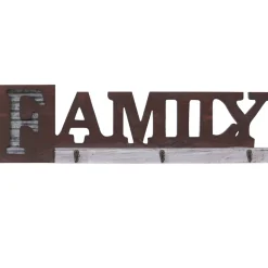 Wandgarderobe MCW-A91 Family, Garderobenpaneel, Landhaus Holz Metall