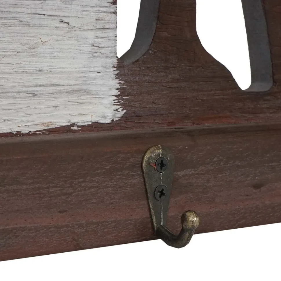 Wandgarderobe MCW-A91 Family, Garderobenpaneel, Landhaus Holz Metall