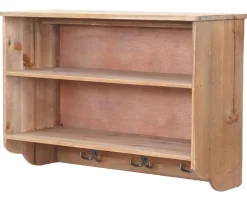 Wandgarderobe MCW-A43, Garderobe Regal, Tanne Holz Vintage Patchwork 42x60x24cm