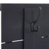 Wandgarderobe MCW-C89 Family, Garderobenpaneel Garderobe, Shabby-Look Vintage, 8 Haken 60x90cm ~ dunkelgrau, shabby