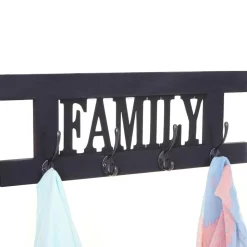 Wandgarderobe MCW-C60 Family, Garderobe Garderobenpaneel, Shabby-Look Vintage 60x21cm