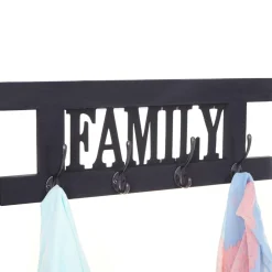 Wandgarderobe MCW-C60 Family, Garderobe Garderobenpaneel, Shabby-Look Vintage 60x21cm