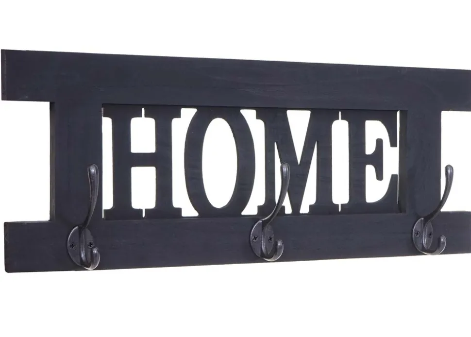 Wandgarderobe MCW-C60 Home, Garderobe Garderobenpaneel, Shabby-Look Vintage 55x21cm ~ dunkelgrau